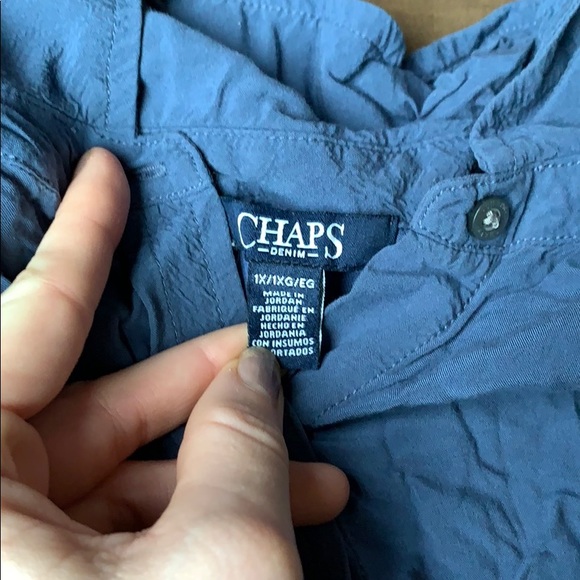 Blue oversized button down - Picture 3 of 3